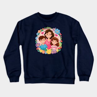 A Mother's Treasure, Son and Daughter Creating Memories Crewneck Sweatshirt